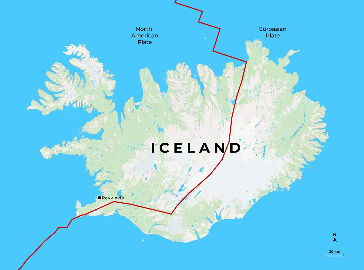Map of Iceland